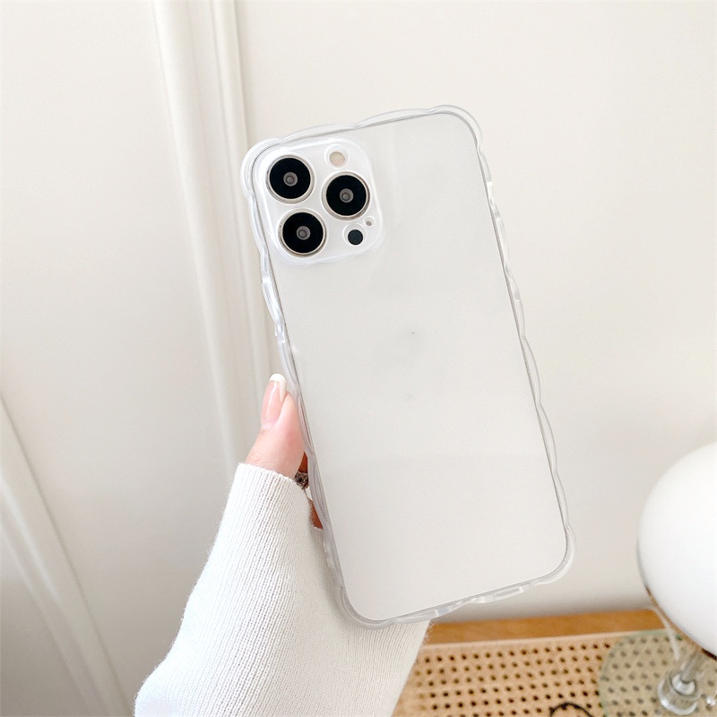 Ốp lưng iphone trơn dẻo viền lượn sóng bảo vệ camera 6/6plus/6s/6splus/7/7plus/8/8plus/x/xs/11/12/13/14/pro/max/promax