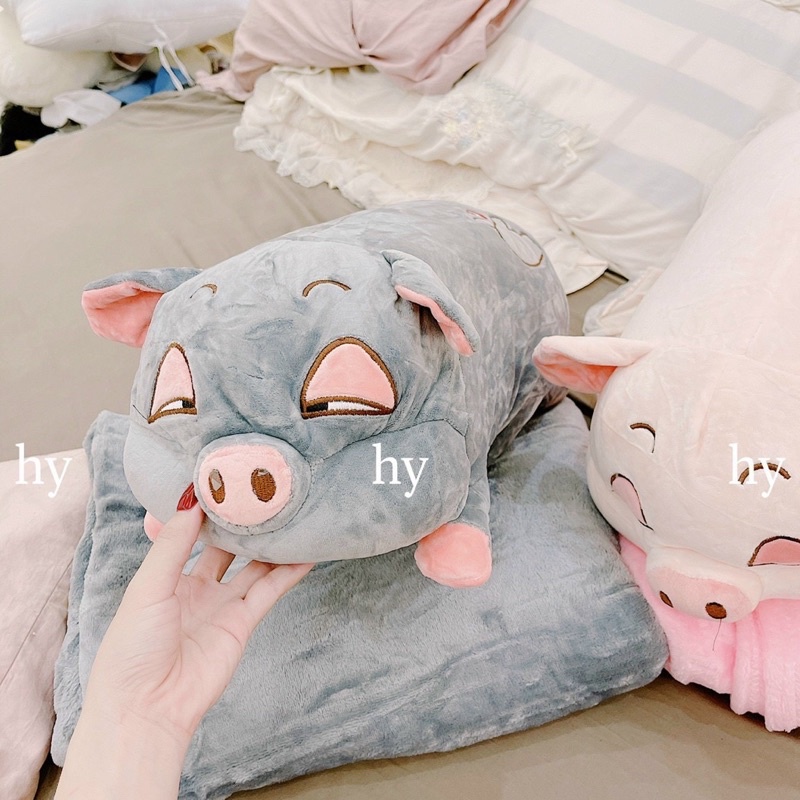 SÉT GỐI KÈM CHĂN HÌNH HEO - LỢN KÈM CHĂN