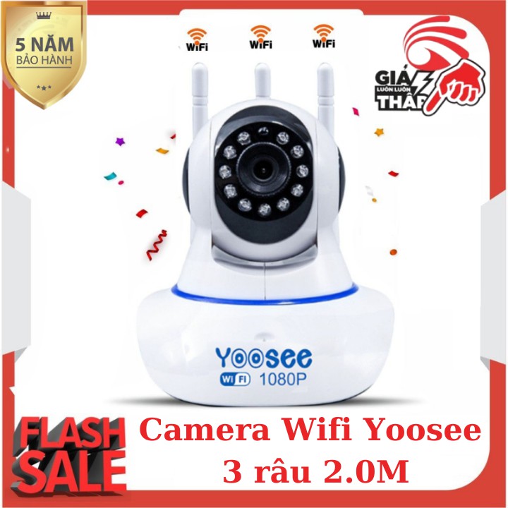 Camera IP Yoosee 3 Râu FullHD 1080P - Camera IP Yoosee Xoay 360°