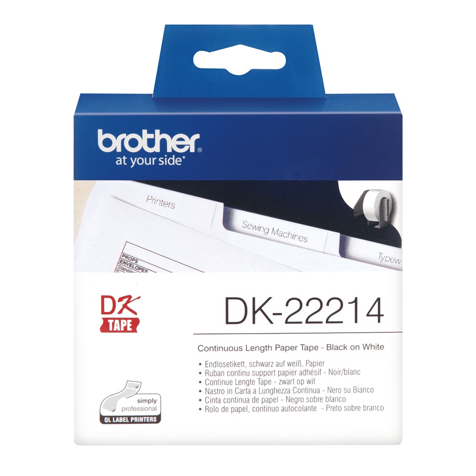 [Mã 267ELSALE hoàn 7% đơn 300K] Nhãn Brother DK22214, khổ rộng 12mm, nhãn in liên tục