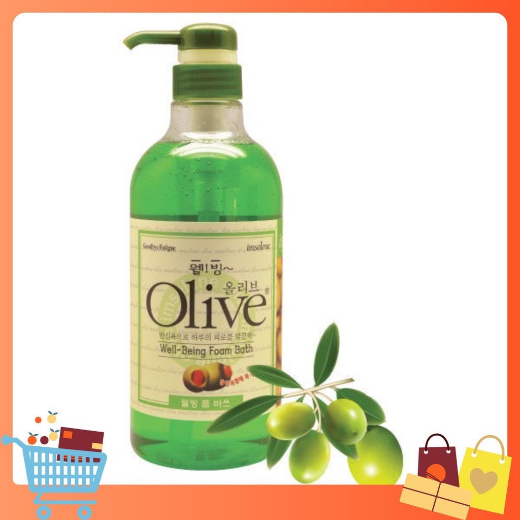 Sữa tắm tạo bọt Olive well-being foam bath Hàn Quốc 750ml - Hàng chính hãng