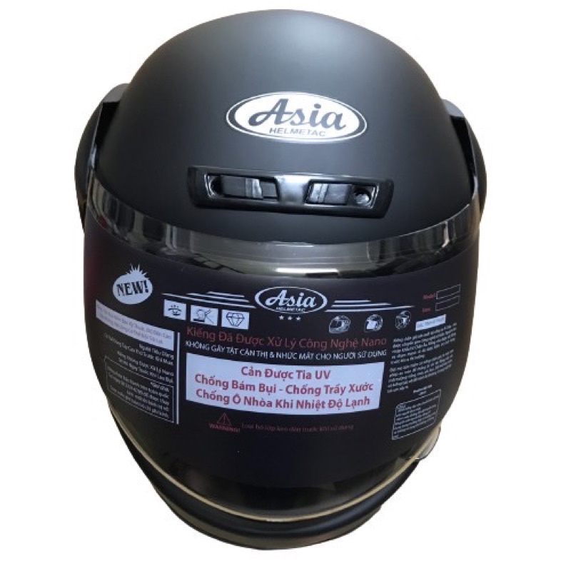 Mũ bảo hiểm Fullface ASIA M136 chính hãng - bảo hành 12 tháng