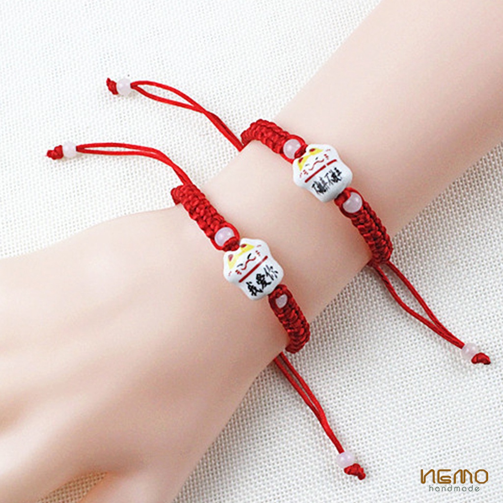 Vòng đeo tay mèo may mắn giao màu mèo ngẫu nhiên, Nemo Handmade - DTMT