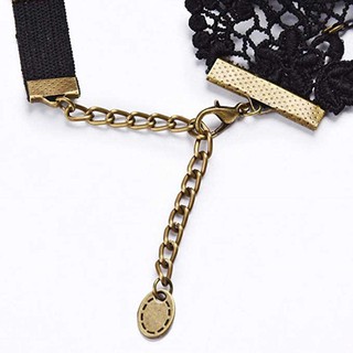 Vòng cổ choker đá đen chuỗi xích