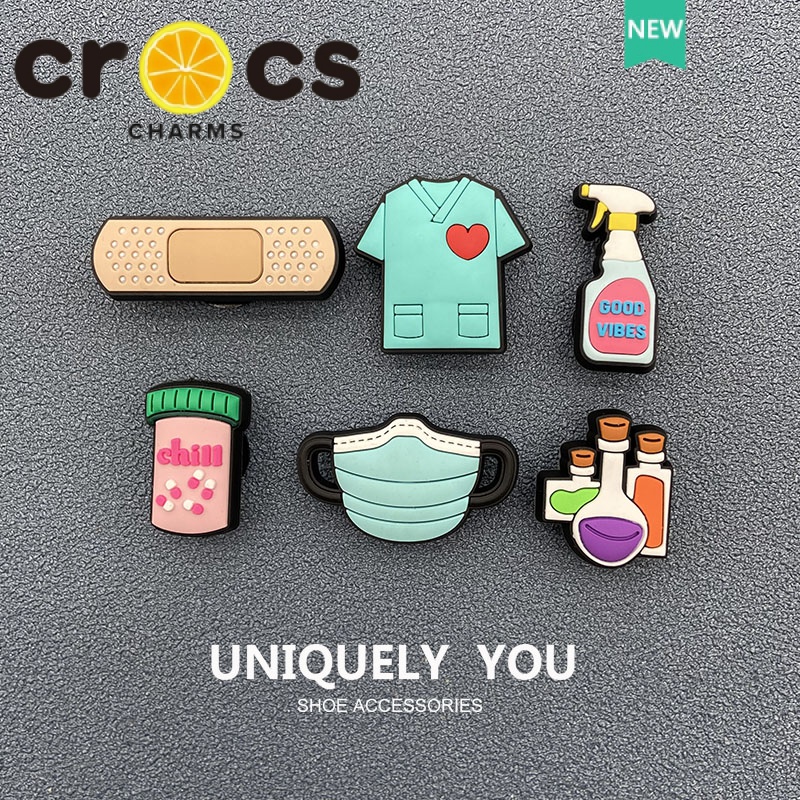 Phụ Kiện Trang Trí Giày Crocs Họa Tiết Hoạt Hình Đáng Yêu