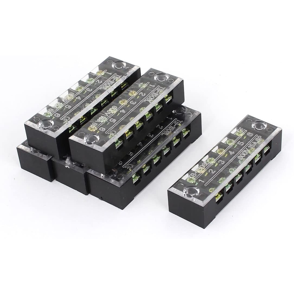 Domino khối đen đấu dây 3P, 4P, 6P, 12P loại 15A, 25A
