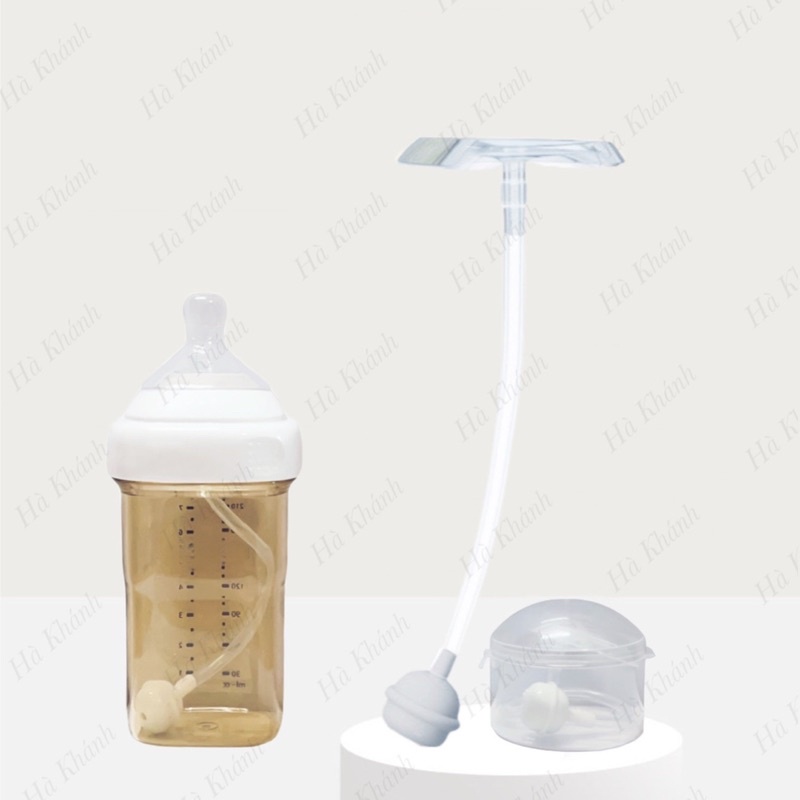 Van chống sặc bình sữa cổ vuông HG P18 - Dây hút chống sặc lắp núm ti cho bé bú mọi tư thế