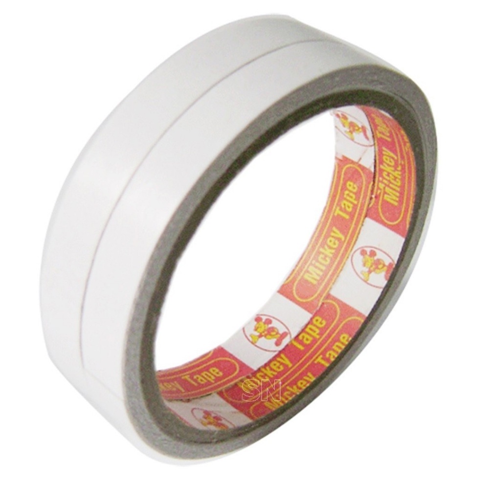 Băng Dính 2 Mặt Bản 2cm Lõi Mickey Tape  Siêu Bền Chất Liệu Keo Độ Bám Dính Rất Tốt Và Bền Theo Thời Gian