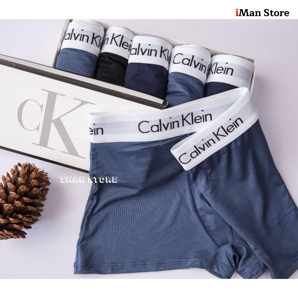 Combo hộp 5 quần sịp đùi nam iMan Store thun lạnh, quần lót nam mềm mịn đủ màu sắc size số, co dãn thấm hút tốt.