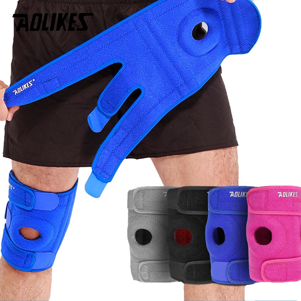 Miếng đệm bảo vệ đầu gối AOLIKES 4 lò xo an toàn khi tập thể thao bóng chuyền