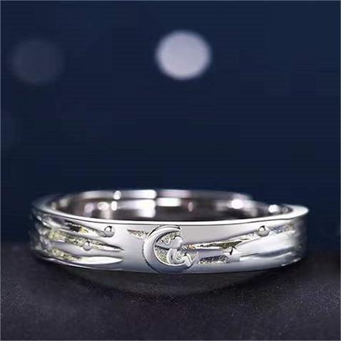 Nhẫn Cặp Đôi Khắc Chữ Little Prince Và Hoa Hồng Vàng Tinh Tế Thời Trang Hàn Quốc Thích Hợp Làm Quà Tặng Valentine