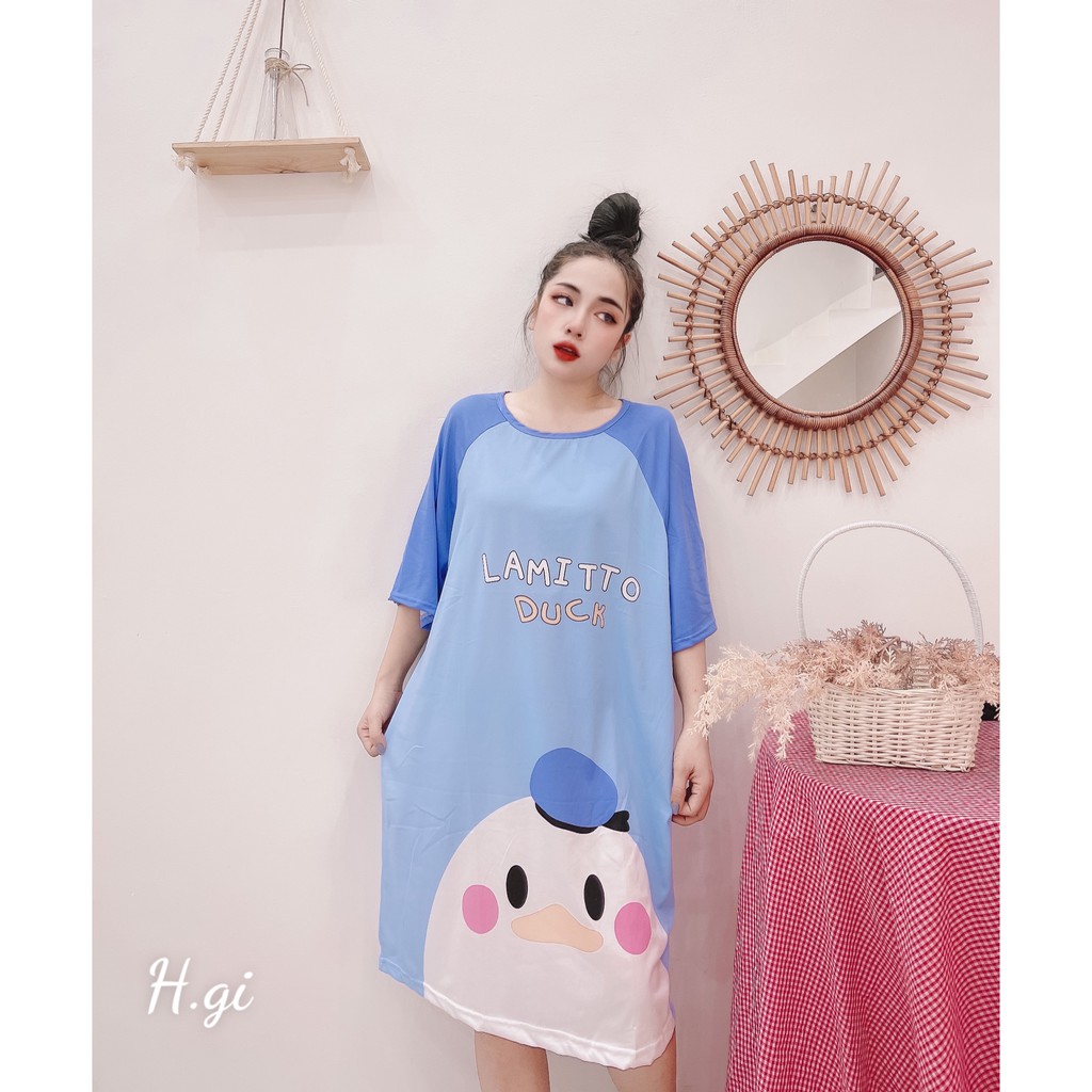 Váy Ngủ Cotton Giấy Họa Tiết Hoạt Hình Đáng Yêu_ Hottrend 2021 | BigBuy360 - bigbuy360.vn