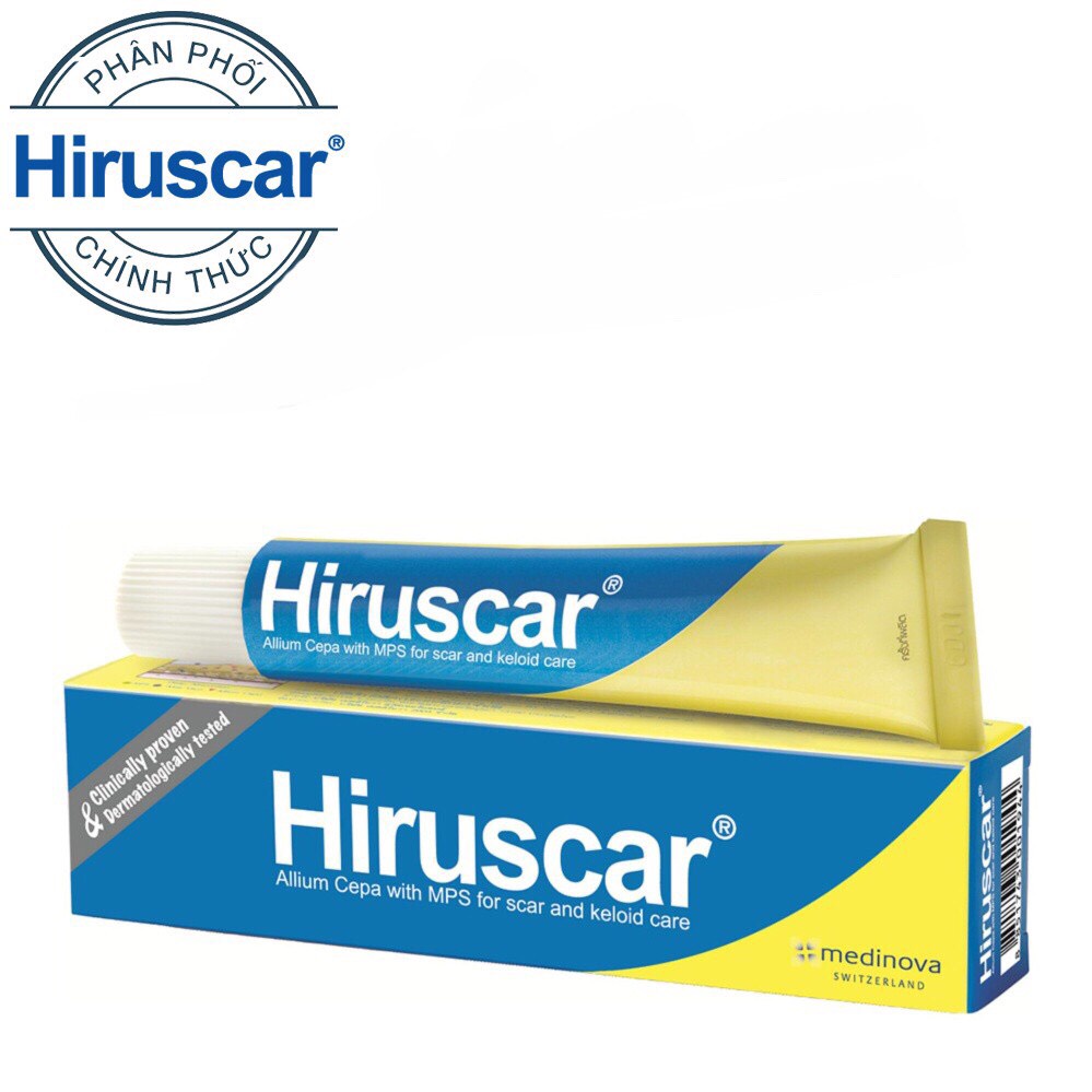 Hiruscar Gel - Gel cải thiện sẹo vừa, sẹo lõm, sẹo thâm Hiruscar Gel 20g