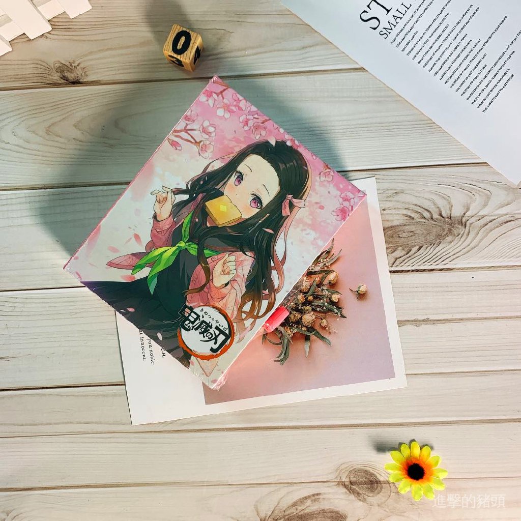 Sổ Tay Ghi Chú Nhật Ký Đầu Demon Slayer Có Khóa Rùa Tanjirou Nezuko Notepad