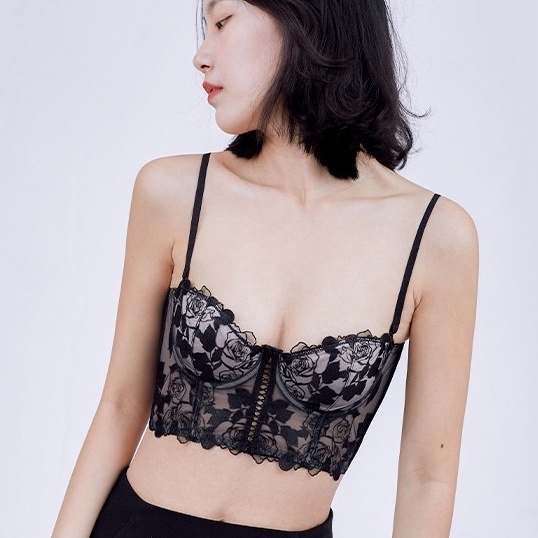 Áo ngực nữ có gọng cao cấp - Áo bra ren 2 dây cài sau mút mỏng siêu gợi cảm quyến rũ VALICA B1982