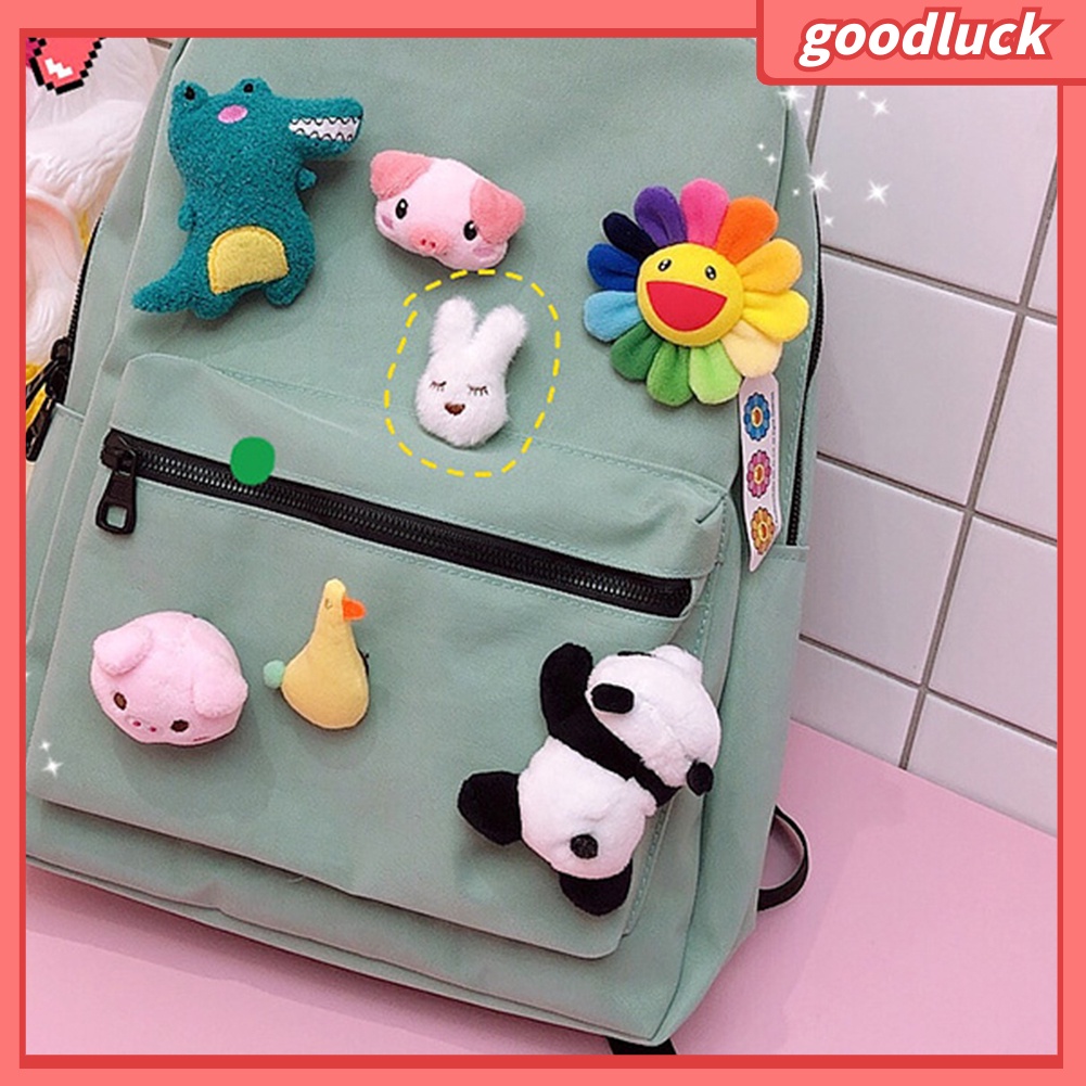 ps/Cartoon Mini Patrick Pikachu Duck Plush Doll Brooch Pin Shirt Bag Badge Decor