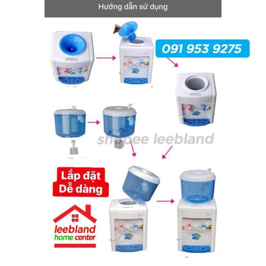 Bình úp cây nước nóng lạnh - Phao chống tràn Có đầu lấy nước trực tiếp từ máy lọc nước Thế hệ mới - leebland