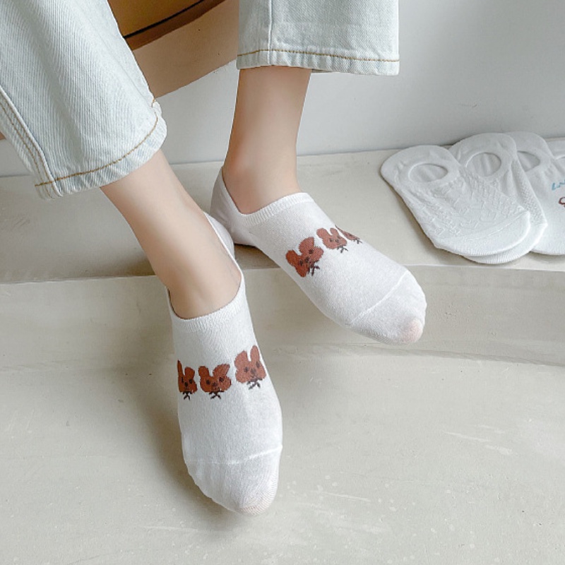 Đôi tất thuyền FHYL họa tiết hoạt hình thời trang mùa hè cho nữ