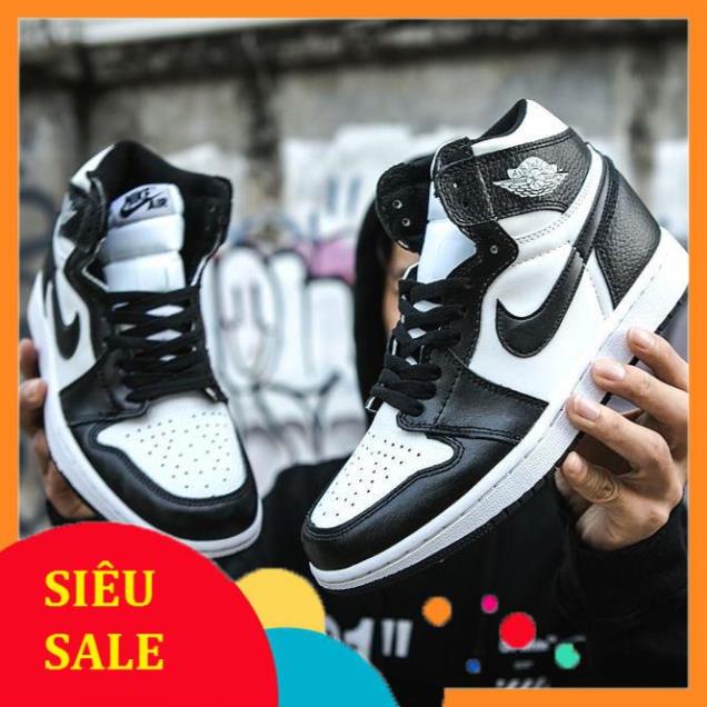 Giày JD1 high thể thao sneaker JORDAN 1 PANDA màu đen trắng cổ cao Hot trend nam nữ