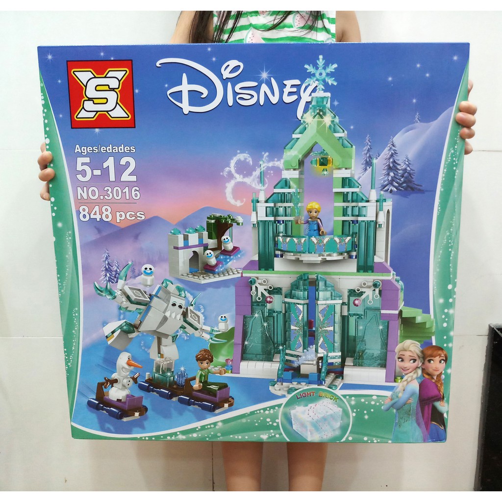 ĐỒ CHƠI XẾP HÌNH LEGO CÔNG CHÚA ELSA NỮ HOÀNG BĂNG GIÁ DISNEY BỘ LẮP RÁP LÂU ĐÀI TUYẾT No.3106