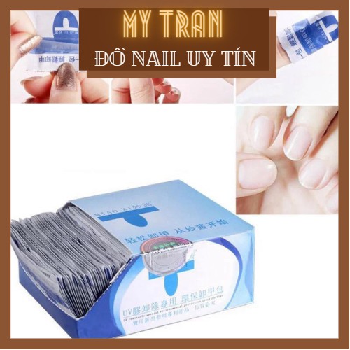 Giấy ủ phá gel có dung dịch sẵn , hộp 200 miếng