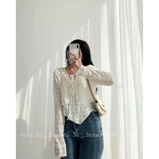 Set áo hoa tròn xinh iu - mỏng