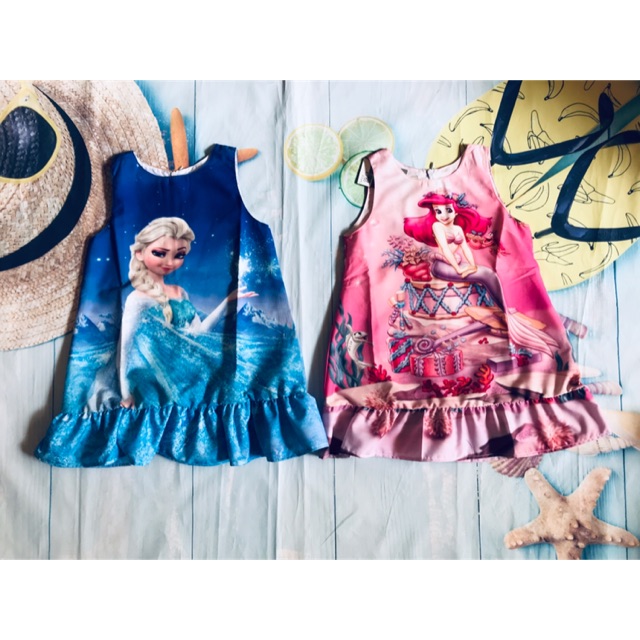 Combo đầm elsa - tiên cá 13kg-32kg