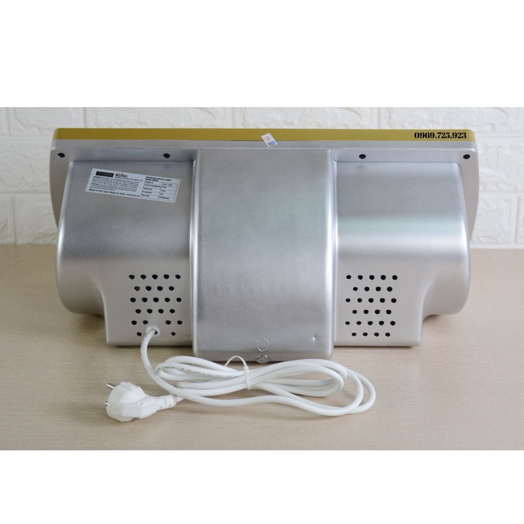 Đèn Sưởi Nhà Tắm 3 Bóng- Braun Kohn- Dùng cho phòng 4-6m2- Công suất 825w- Bảo hành 12 tháng