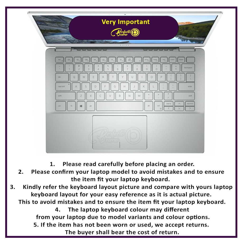 Bàn Phím Bảo Vệ Cho Dell Vostro 14 3400 3405 3401 Inspiron 13 5390 5391 14 5490 5493 Inspiron 13 7000 7391 2-IN-1