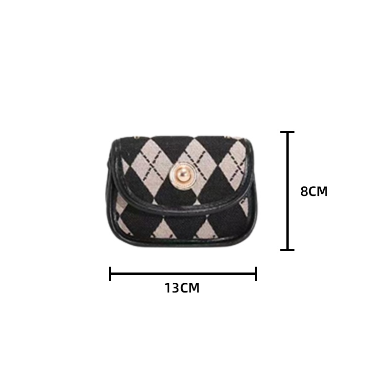 Túi đeo chéo mini dây xích caro túi hộp vuông cao cấp ins túi bao tử