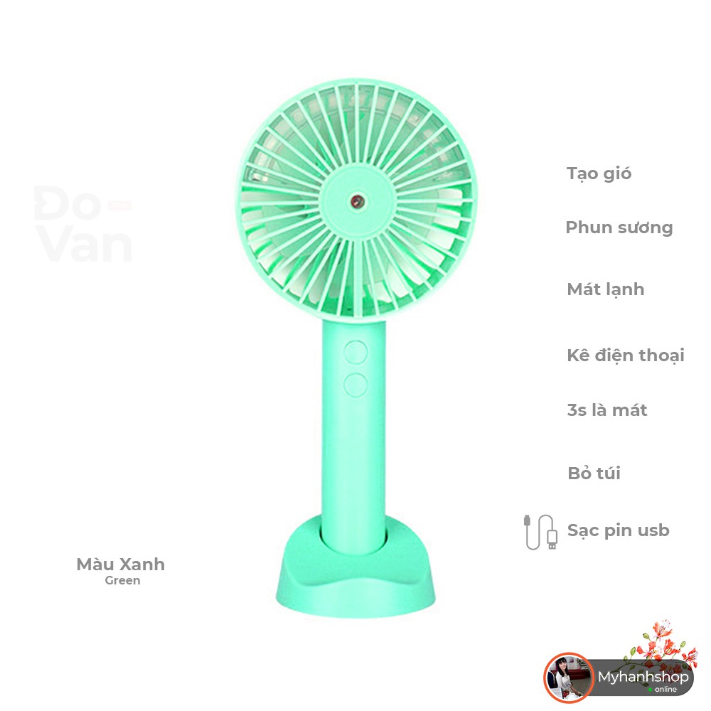 [Mã ELFLASH5 giảm 20K đơn 50K] quạt mini phun sương cầm tay pin 1800mA sạc usb chân đế để điện thoại - nhỏ gọn tiện dụng | BigBuy360 - bigbuy360.vn