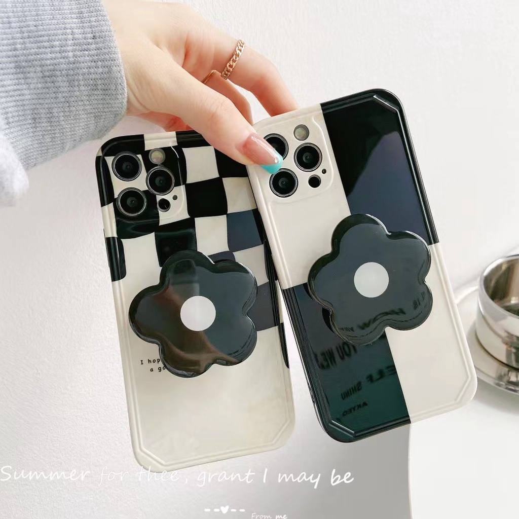 Ốp Điện Thoại tpu Mềm Chống Rơi Có Giá Đỡ Hình Hoa Cho Iphone 14promax 13promax 12 pro max 11 pro max xs max xr x 7 8 plus