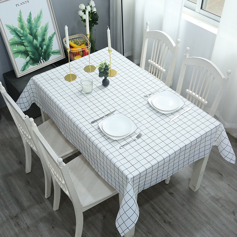 Khăn trải bàn PVC kẻ caro không thấm nước dùng phủ bàn ăn, bàn học, khăn trải phông nền chụp ảnh picnic dã ngoại