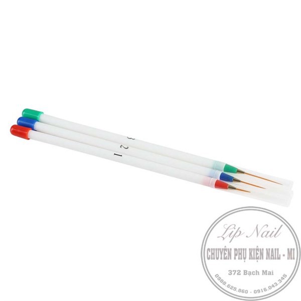 set cọ râu cán trắng 3c LIDE