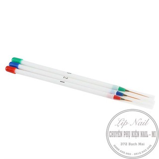 set cọ râu cán trắng 3c LIDE