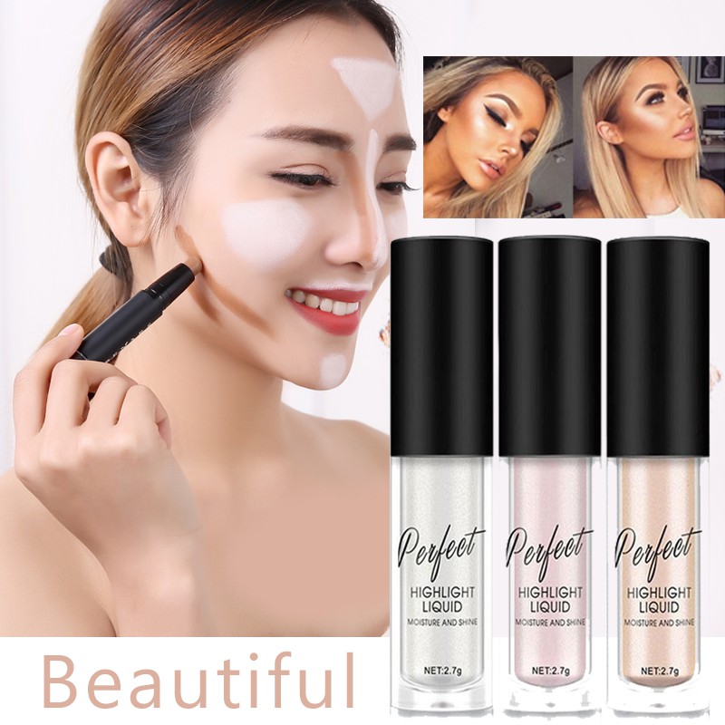 Kem bắt sáng KISS BEAUTY dạng lỏng với 3 màu sắc để lựa chọn