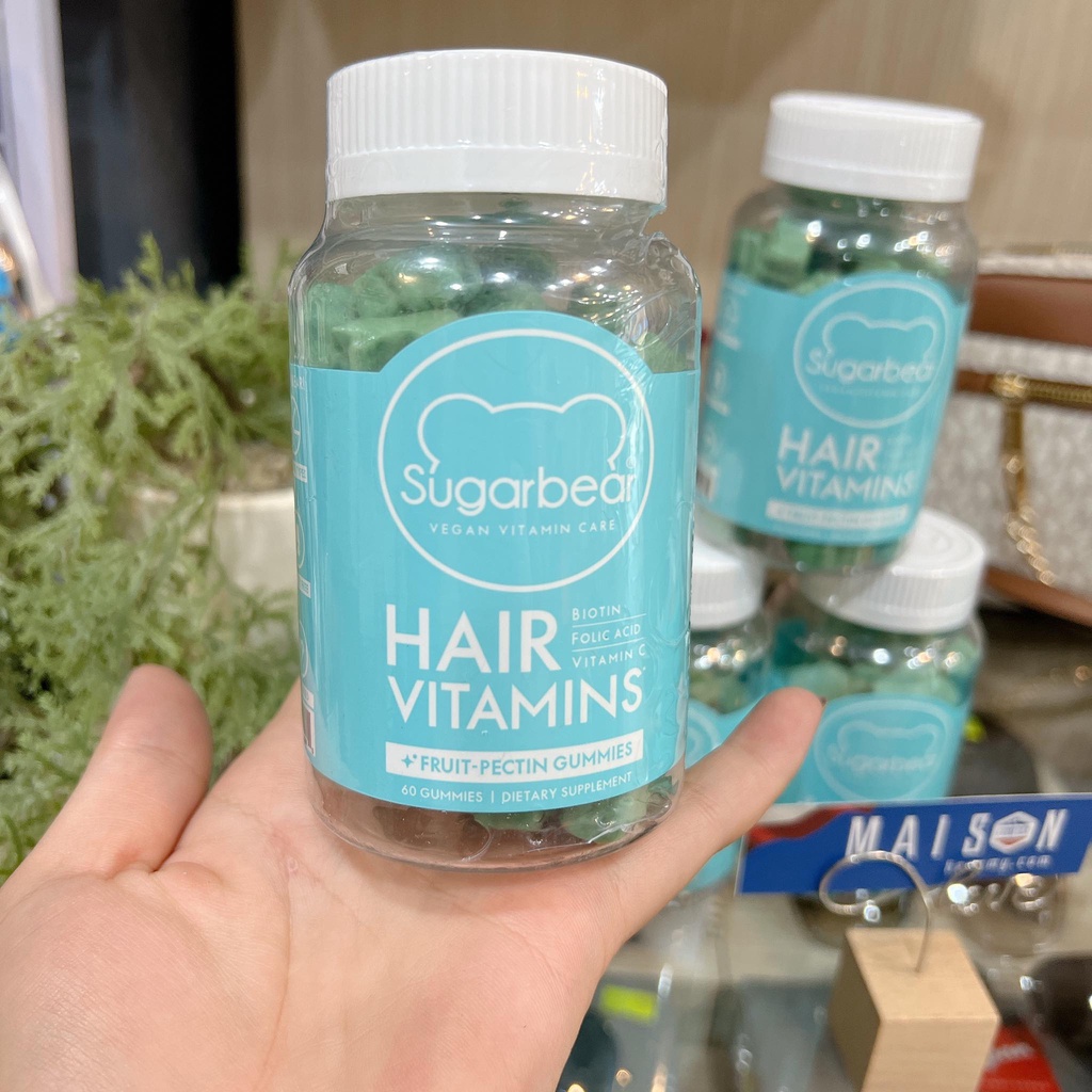 KẸO DƯỠNG TÓC, KÍCH THÍCH TÓC MỌC NHANH SUGAR BEARHAIR  - Hàng Nhập USA Chính Hãng