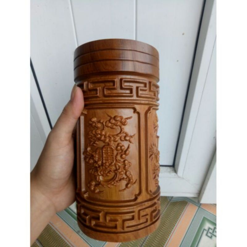 lọ cắm hương gỗ mỹ nghệ
