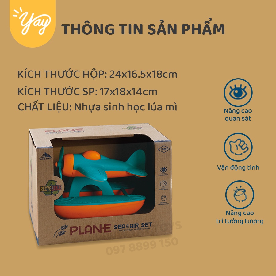 Mô Hình Thủy Phi Cơ Nhựa Lúa Mì Cho Bé 18m+ - GengFeng