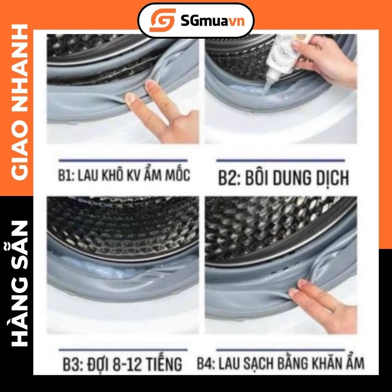 Kem tẩy mốc đa năng Tẩy mốc silicon nhựa cao su vệ sinh lồng máy giặt