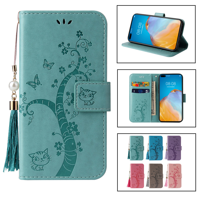 Bao da điện thoại dạng ví họa tiết cây may mắn cho IPhone XR XS Max I8 I7I6 SE Plus