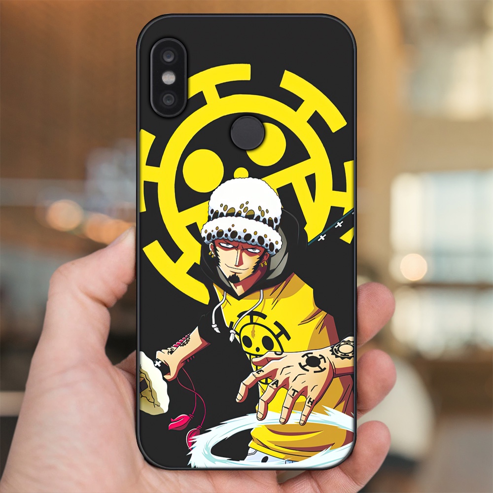 Ốp lưng Xiaomi Redmi Note 5, Note 5 Pro viền đen in hình Law One Piece