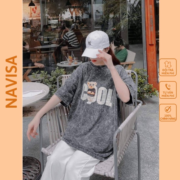 Áo thun loang nam nữ unisex form rộng tay ngắn NAVISA M313