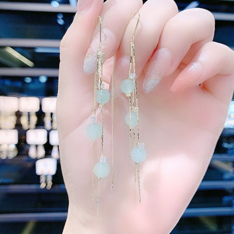 Bông tai nữ, Khuyên tai dáng dài phong cách thời trang Hàn Quốc nữ tính - B45