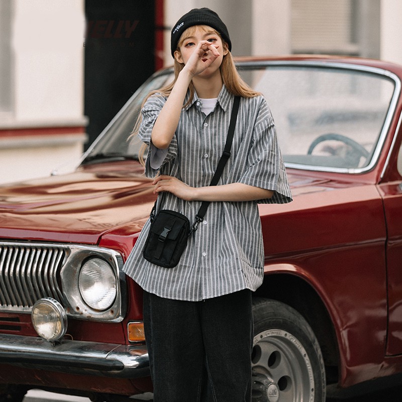 Áo sơmi Nelly kẻ sọc to