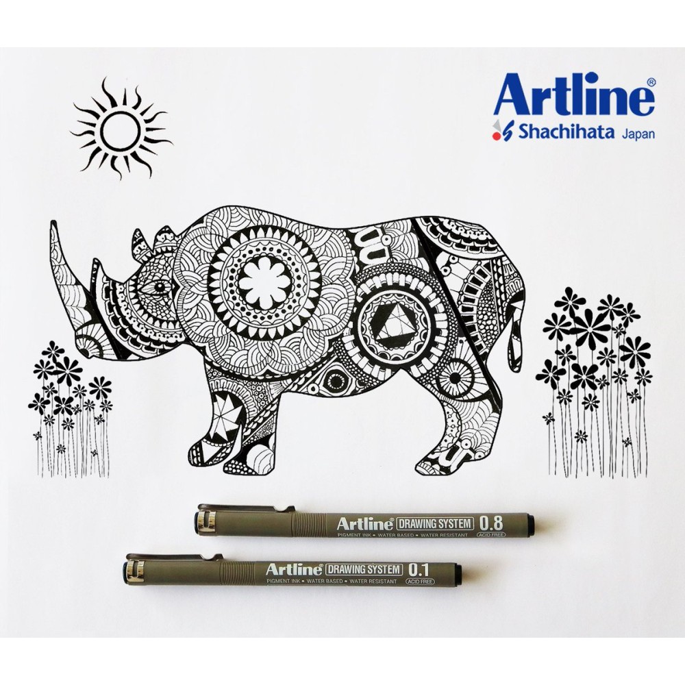 THEARTSHOP Bút liner đi nét chuyên nghiệp ARTLINE DRAWING SYSTEM - EK-230 Nhật Bản