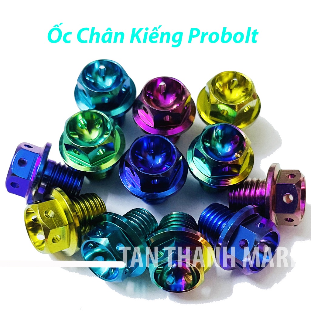 Ốc Chân Kiếng Titan Gr5 Mẫu Dầu Probolt Ren Thuận Ren Nghịch Gắn Tât Cả Dòng Xe Như Exciter/Sirius/Winner/Sonic/Satria..