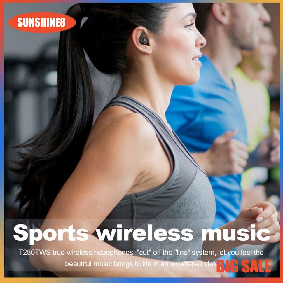 【SUN】T280T Wireless Mini In-ear Sports Wireless Earphones Deep Bass Headphones