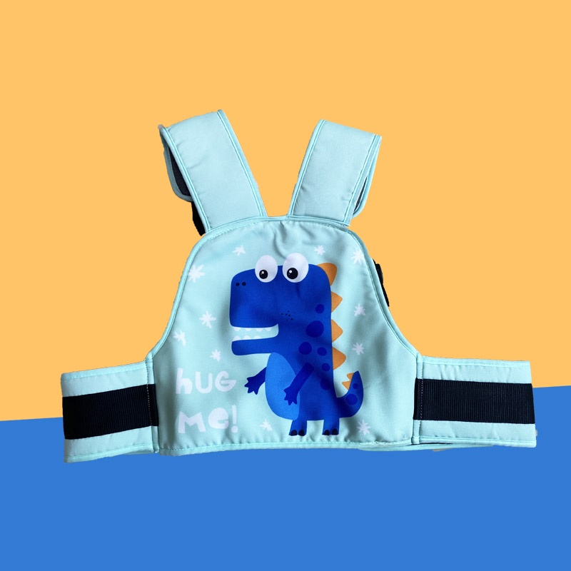 Đai đi xe máy an toàn cao cấp hình khủng long đeo vai, thắt lưng, đai ngực cho bé 1-10 tuổi