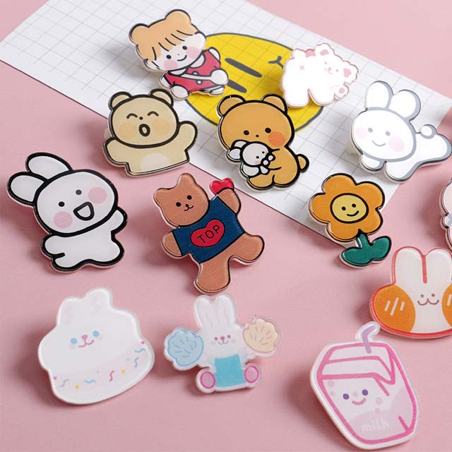 Ghim pin cài áo balo túi đeo chéo sticker cute huy hiệu hoạt hình dễ thương ST1